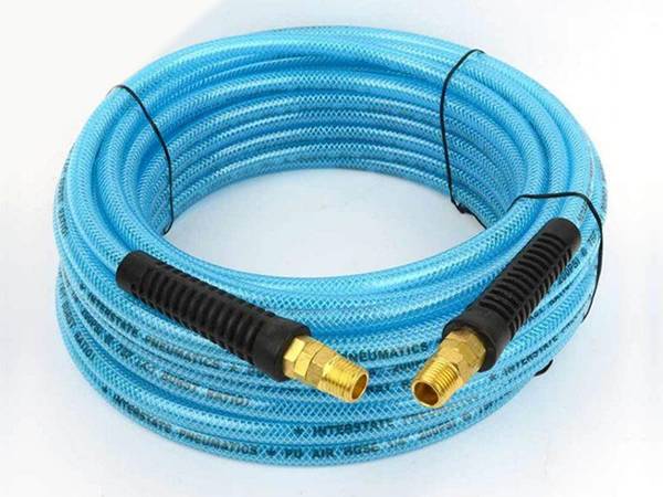 There is a roll of PU air hose assembly with blue color.