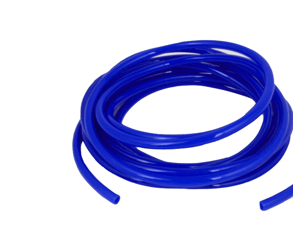 There is a roll of PU air hoses with dark blue color.