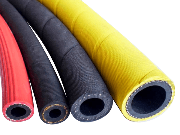 There are four rubber air hoses reinforced by polyester fiber spiral line.