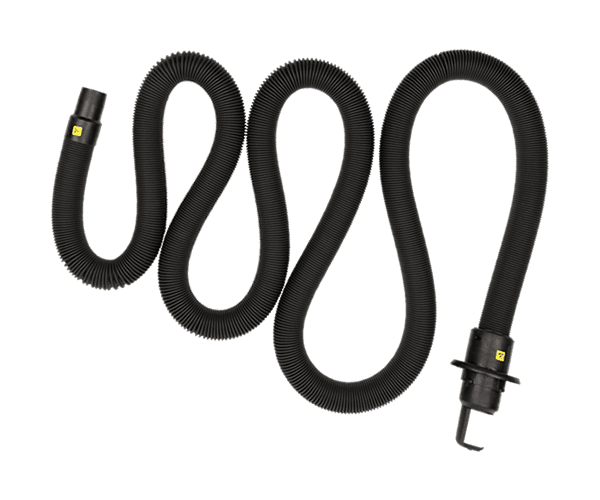 There is a flexible TPU stretch hose with black color.